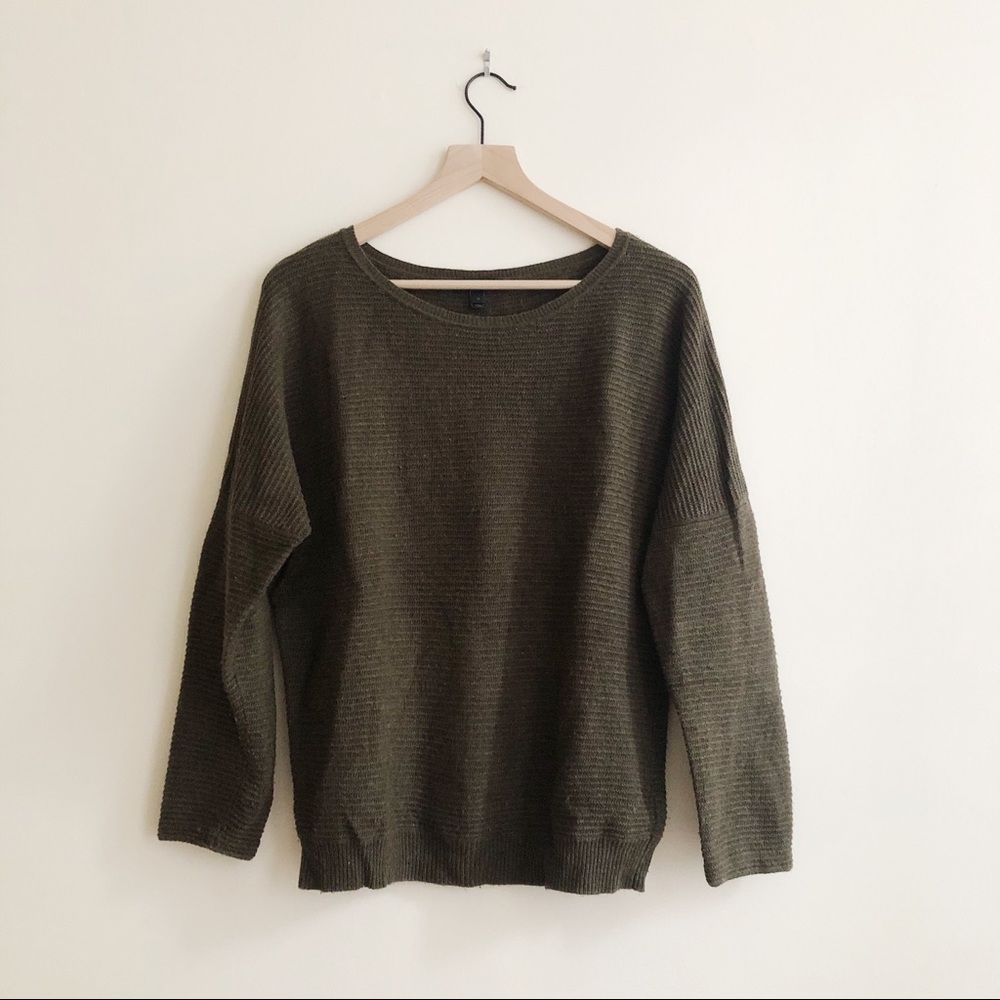J Crew Rib-stitch Dolman Sweater